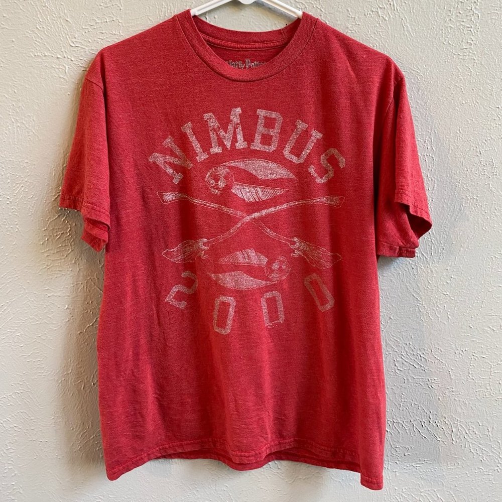 Red Harry Potter Nimbus 2000 T Shirt